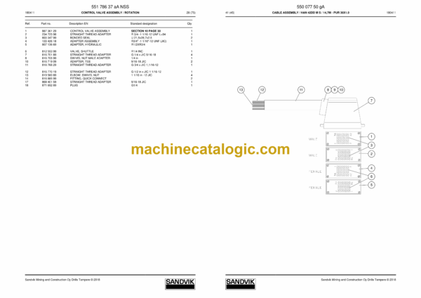 Sandvik Ranger DX800 Tier 3 Drill Rig Parts Manual - Image 4