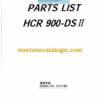Furukawa HCR900DS-2 Drill Rig Parts Manual