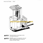 BT RR30C Reach Truck Operators Manual