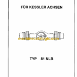 Kessler D81 Drive Axles Service Manual