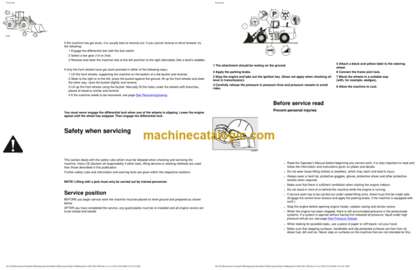 Volvo L110F, L120F Wheel Loader Operators Manual - Image 2