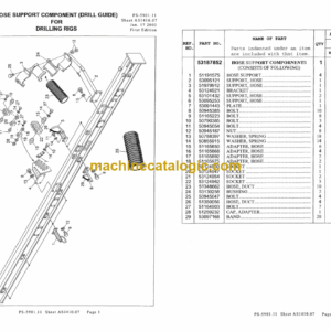 Ingersoll Rand CM470 Crawler Drilling Machine Parts Manual (W002305BO)