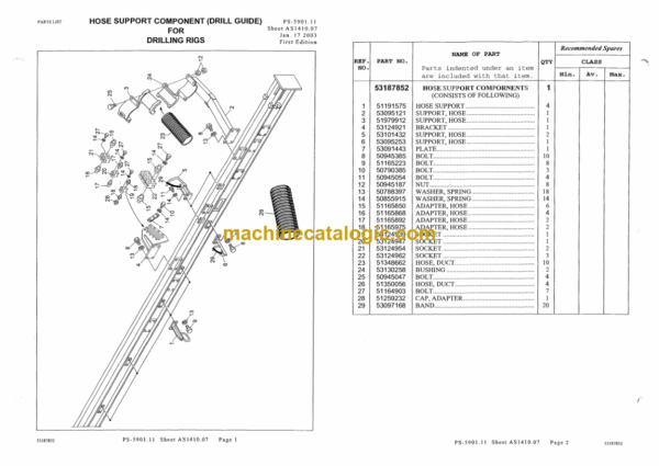 Ingersoll Rand CM470 Crawler Drilling Machine Parts Manual (W002305BO) - Image 2