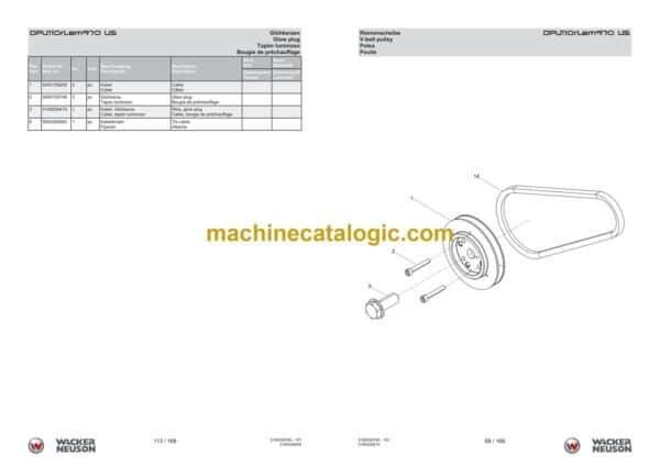 Wacker Neuson DPU110rLem970 US Vibratory Plate Parts Manual - Image 2