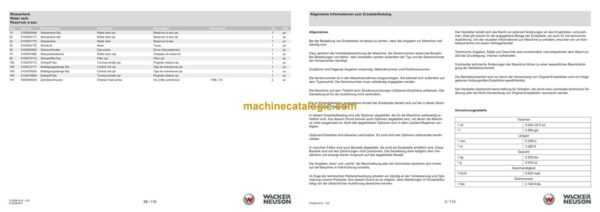 Wacker Neuson BPS1550Aw Vibratory Plate Parts Manual - Image 2