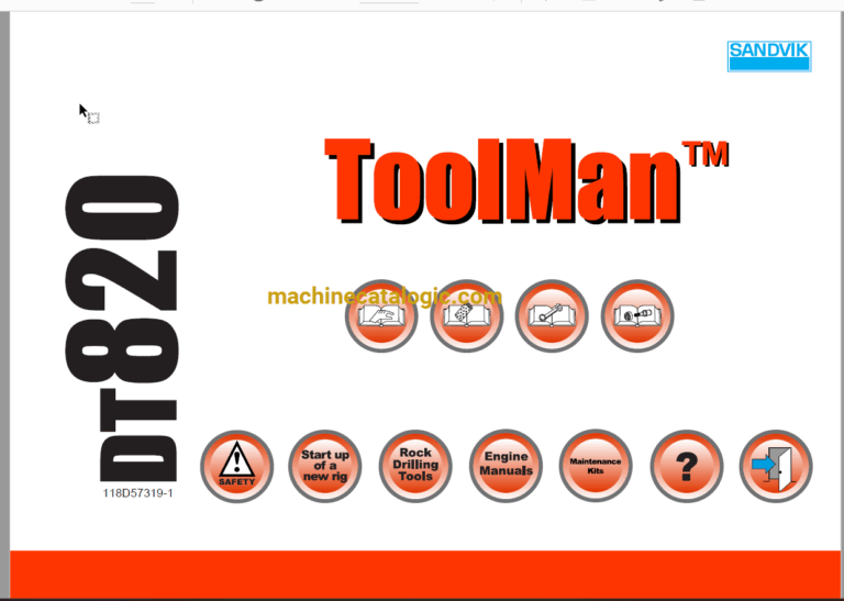 Sandvik DT820 Drilling Rig Full Documents (Service, Operator, Maintenance Manual and Parts Catalog) [118D57319]