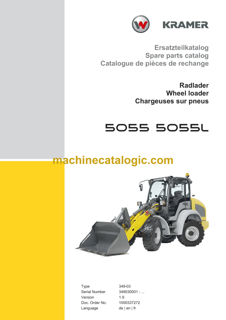 Wacker Neuson 5055, 5055L Wheel Loader Parts Manual