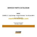 Case CX530D LC Tier 4B Long Carriage Crawler Excavator Service Parts Catalogue
