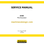 New Holland E50D Mini Excavator Service Manual