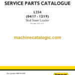 New Holland L234 Skid Steer Loader Service Parts Catalogue