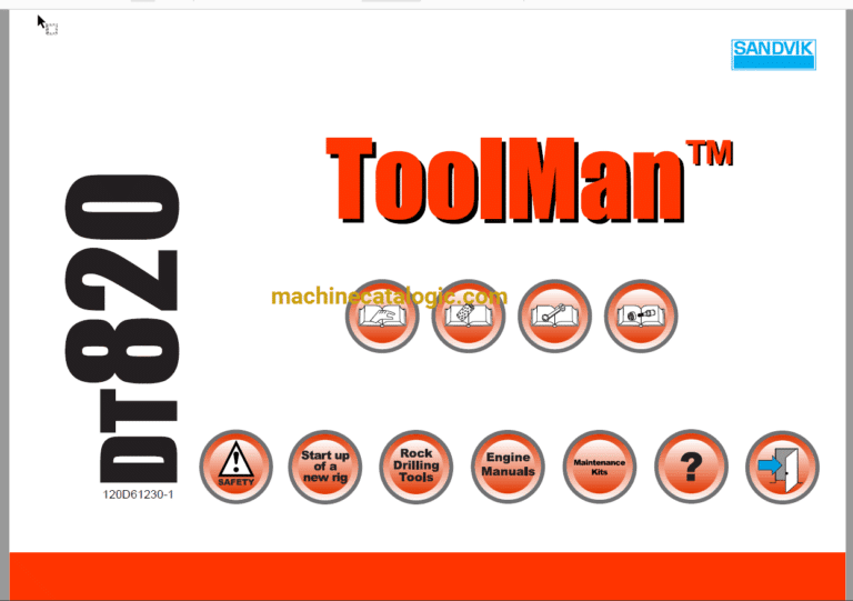 Sandvik DT820 Drilling Rig Full Documents (Service, Operator, Maintenance Manual and Parts Catalog) [120D61230]