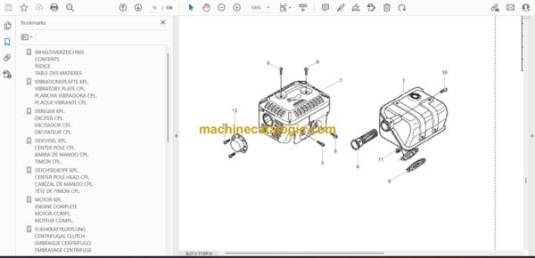 Wacker Neuson BPU 2540A Vibratory Plate Parts Manual - Image 2