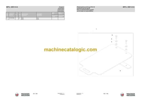 Wacker Neuson BPU 2540A Vibratory Plate Parts Manual - Image 4