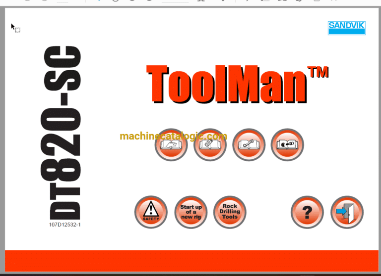 Sandvik DT820-SC Drilling Rig Full Documents (Service, Operator, Maintenance Manual and Parts Catalog) [107D12532]