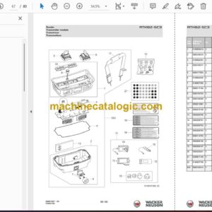 Wacker Neuson RTK82-SC3 Roller Parts Manual