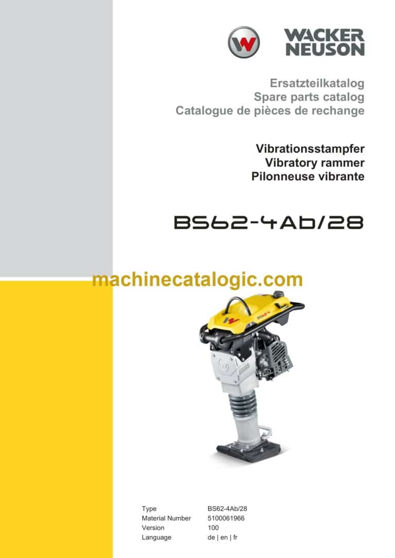 Wacker Neuson BS62-4Ab-28 Vibratory Rammer Parts Manual