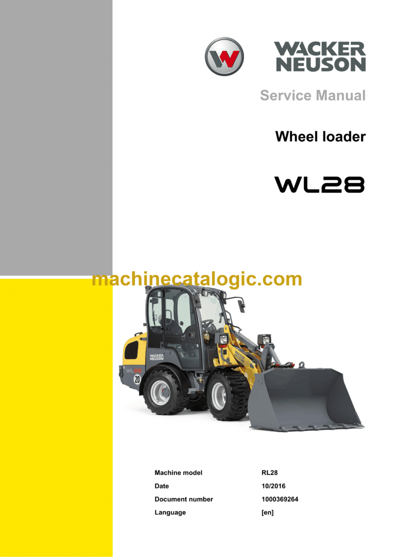 Wacker Neuson WL28 Wheel Loader Service Manual