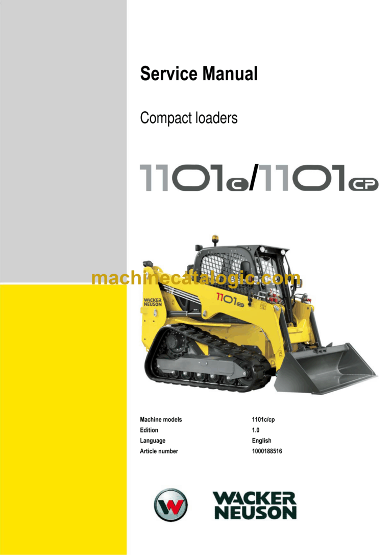 Wacker Neuson 1101C, 1101CP Compact Loaders Service Manual
