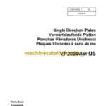 Wacker Neuson VP2050Aw US Single Direction Plates Parts Manual