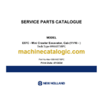 New Holland E57C Mini Crawler Excavator Service Parts Catalogue