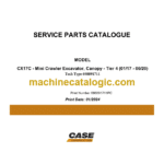 Case CX17C Tier 4 Mini Crawler Excavator Service Parts Catalogue