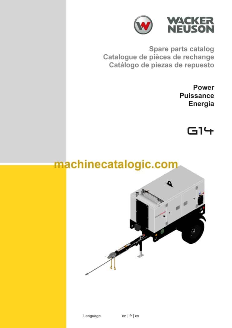 Wacker Neuson G14 Power Parts Manual
