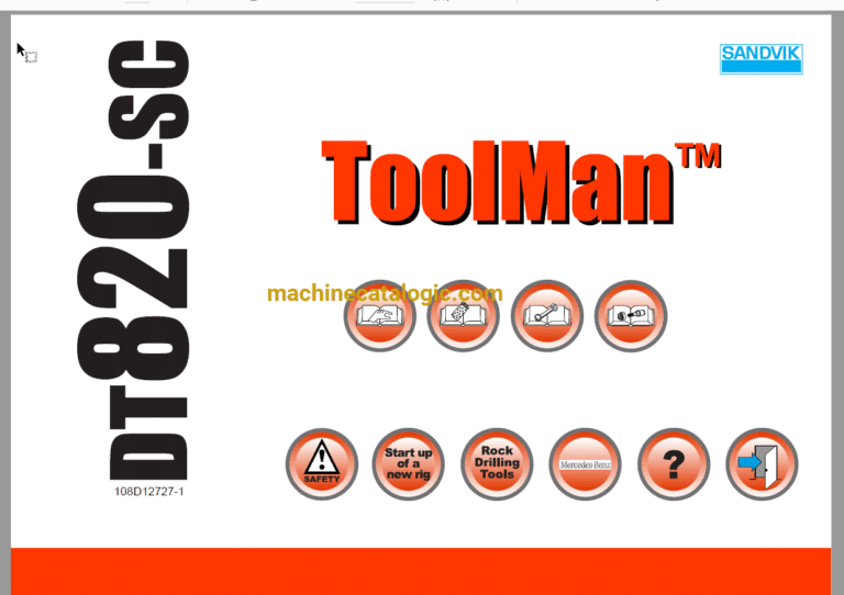 Sandvik DT820-SC Drilling Rig Full Documents (Service, Operator, Maintenance Manual and Parts Catalog) [108D12727]