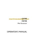 Case CX70E, CX75E Mini Excavator Operators Manual