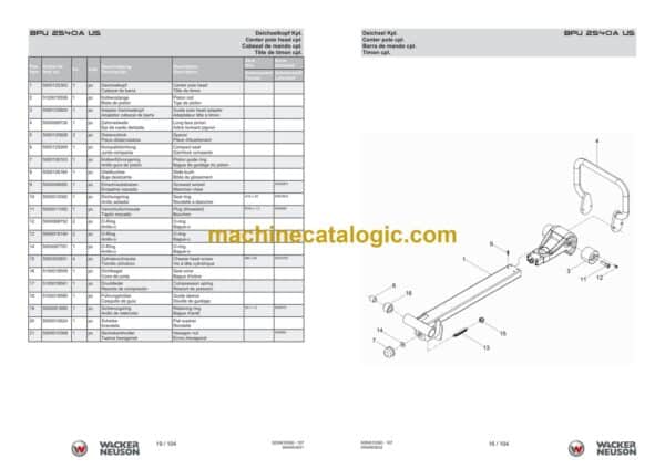 Wacker Neuson BPU 2540A US Vibratory Plate Parts Manual - Image 4