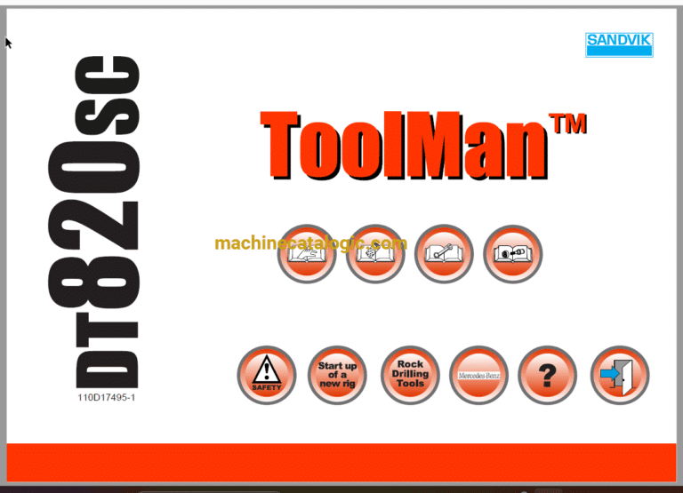 Sandvik DT820-SC Drilling Rig Full Documents (Service, Operator, Maintenance Manual and Parts Catalog) [110D17495]