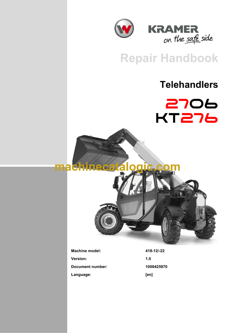 Wacker Neuson 2706, KT276 Telehandlers Repair Handbook