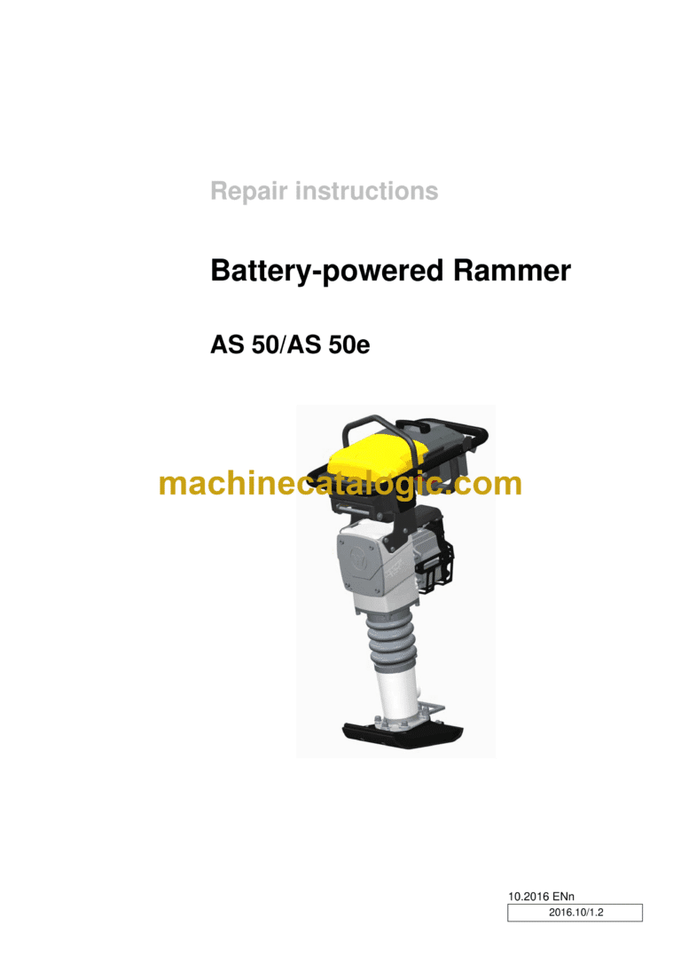 Wacker Neuson AS50, AS50e Battery-Powered Rammers Repair Instructions
