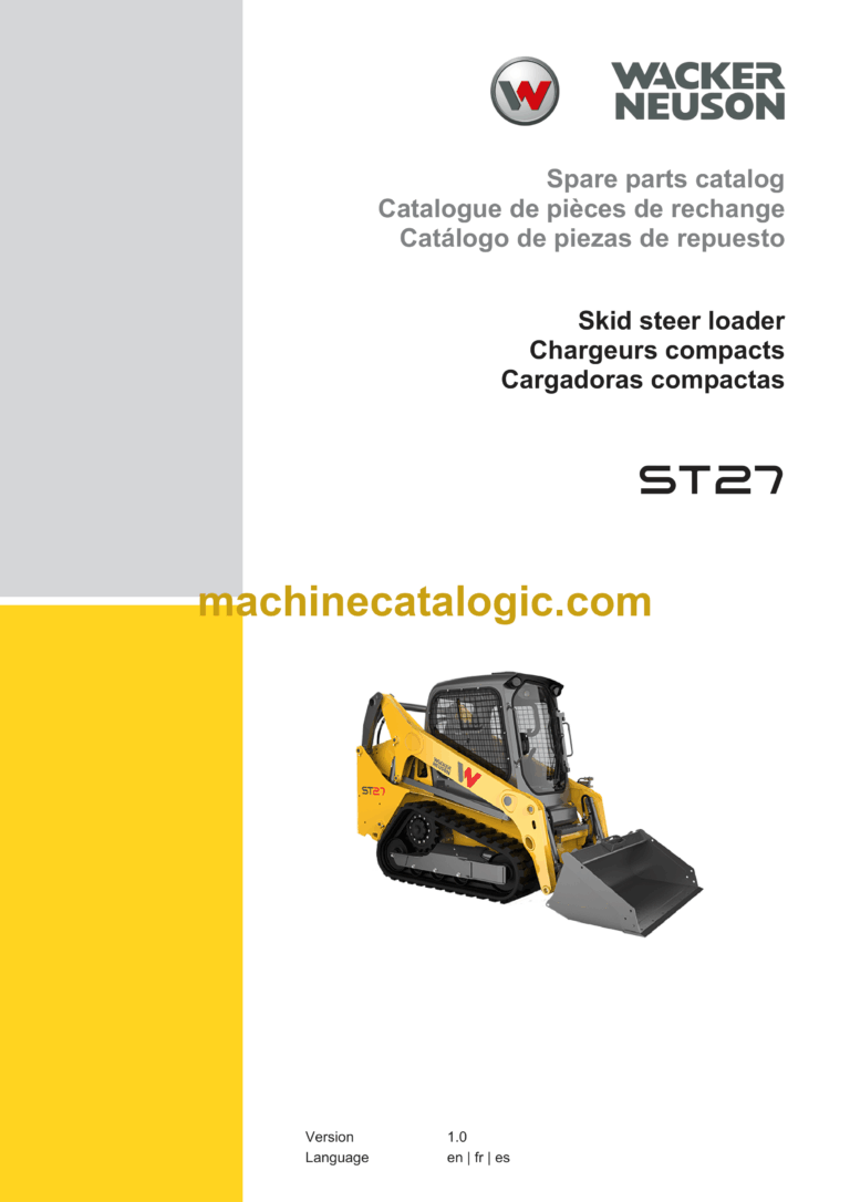 Wacker Neuson ST27 Skid Steer Loader Parts Manual