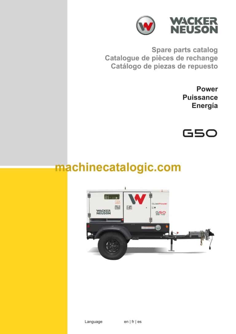 Wacker Neuson G50 Power Parts Manual