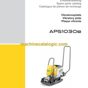 Wacker Neuson APS1030e Vibratory Plate Parts Manual