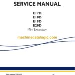 New Holland E17D, E18D, E19D, E20D Mini Excavator Service Manual