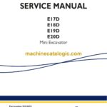 New Holland E17D, E18D, E19D, E20D Mini Excavator Service Manual (92316853)
