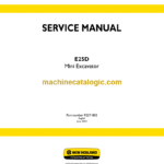 New Holland E25D Mini Excavator Service Manual