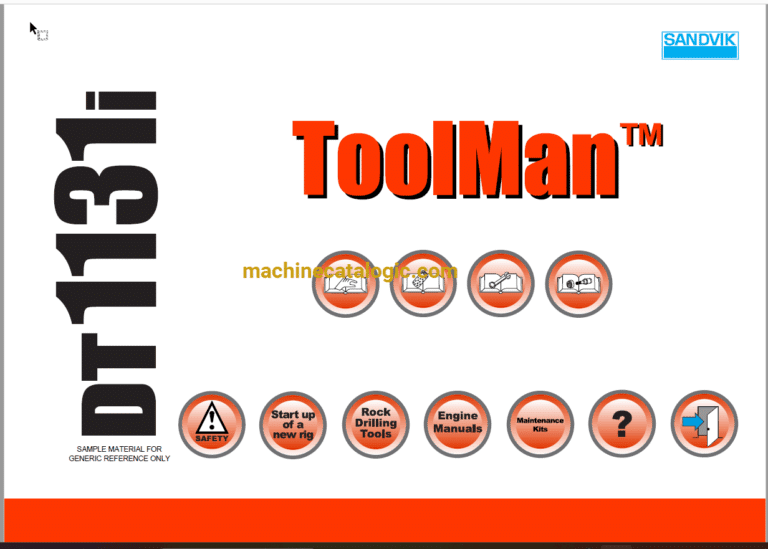 Sandvik DT1131i Drilling Rig Full Documents (Service, Operator, Maintenance Manual and Parts Catalog)