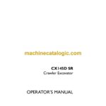Case CX145D SR Crawler Excavator Operators Manual
