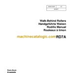 Wacker Neuson RD7A Walk-Behind Rollers Parts Manual