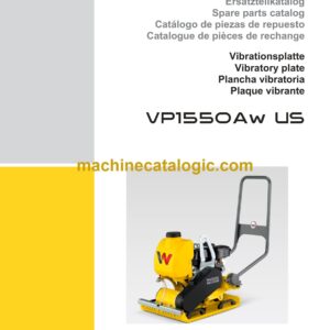 Wacker Neuson VP1550Aw US Vibratory Plate Parts Manual