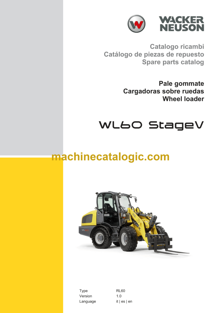 Wacker Neuson WL60 Stage V Wheel Loader Parts Manual