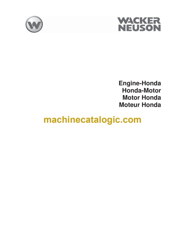 Wacker Neuson P35A Honda Motor Parts Manual