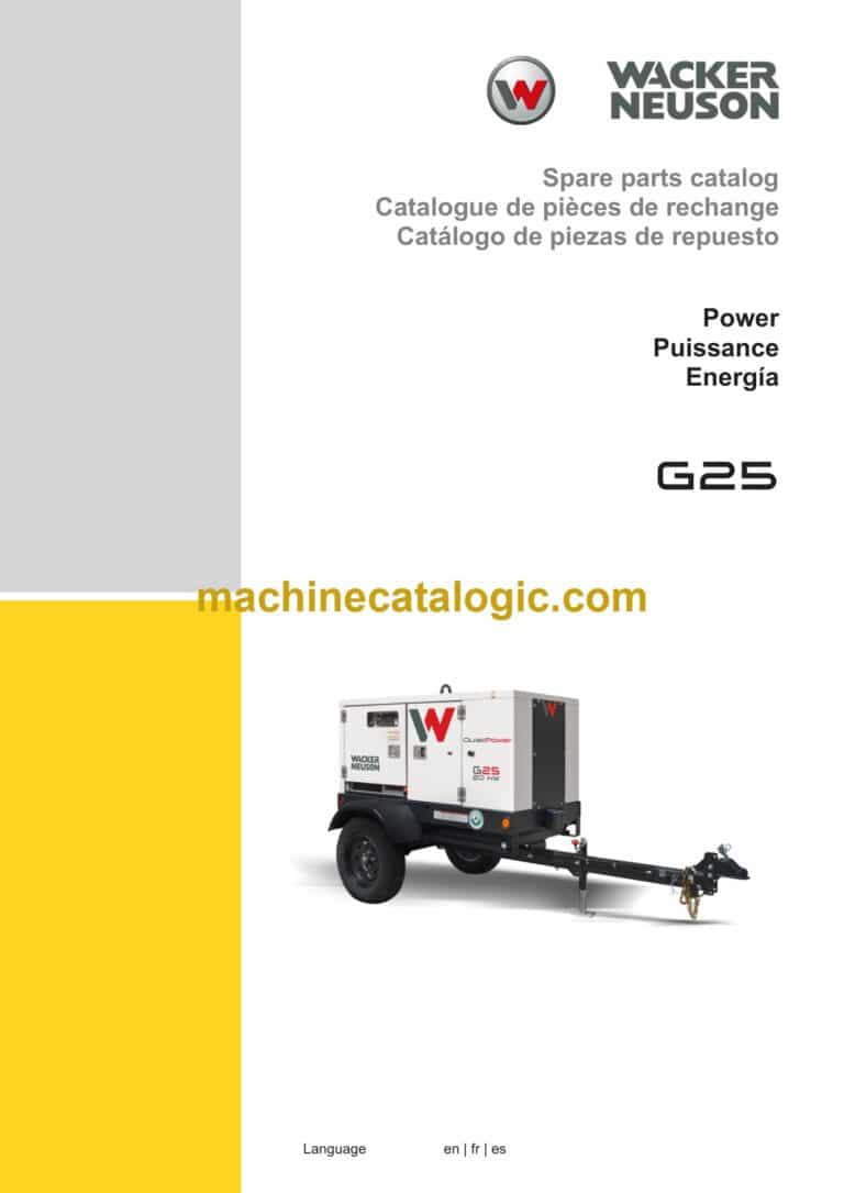 Wacker Neuson G25 Power Parts Manual