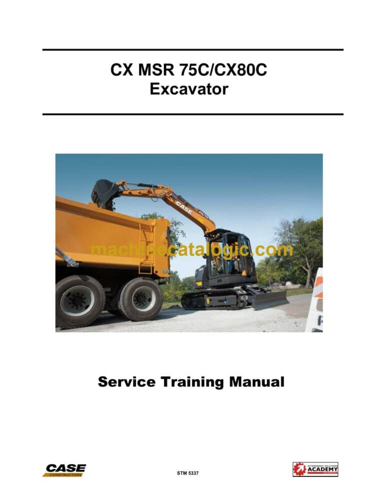 Case CX MSR 75C, CX80C Excavator Service Training Manual