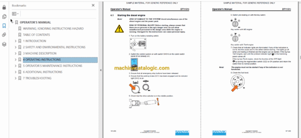 Sandvik DT1131i Drilling Rig Full Documents (Service, Operator, Maintenance Manual and Parts Catalog) - Image 2