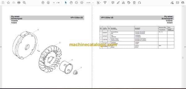Wacker Neuson VP1135Aw US Single Direction Plates Parts Manual - Image 2