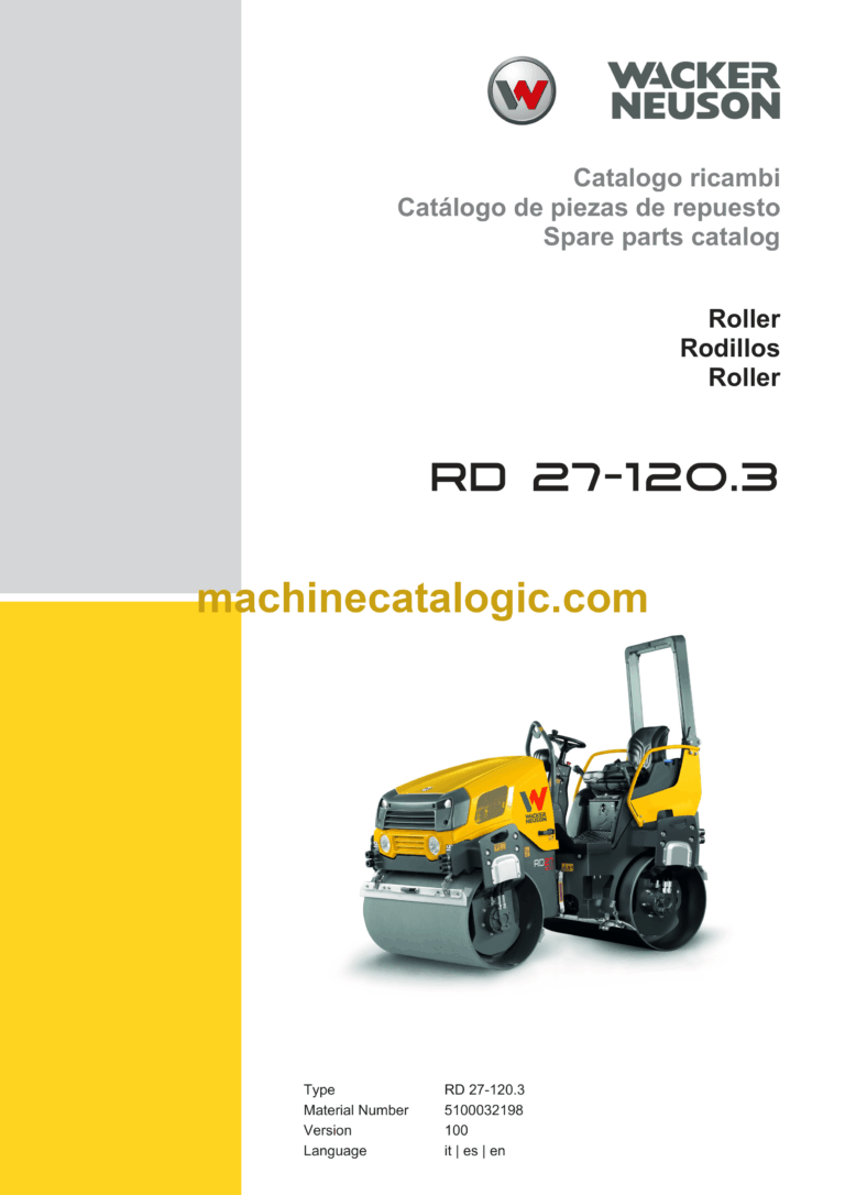 Wacker Neuson RD27-120.3 Roller Parts Manual