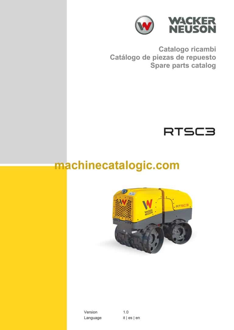 Wacker Neuson RTSC3 Roller Parts Manual